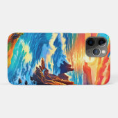 日没の崖：海ゴールデンアワー Case-Mate iPhoneケース (裏面(横))