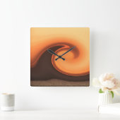 日没の嵐 スクエア壁時計 (ホーム)