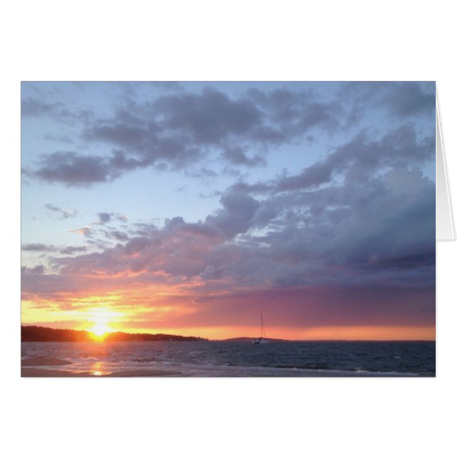 日没の帆noyac湾 (正面横)