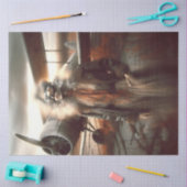 日没の幽霊アヴィエーター – ヴィンテージデコパージュ 薄葉紙 (クラフト)