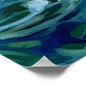 日没の広大な海の海 |愛 ポスター (角)