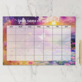 日没の庭空白の月カレンダー ペーパーパッド (インサイチュ)