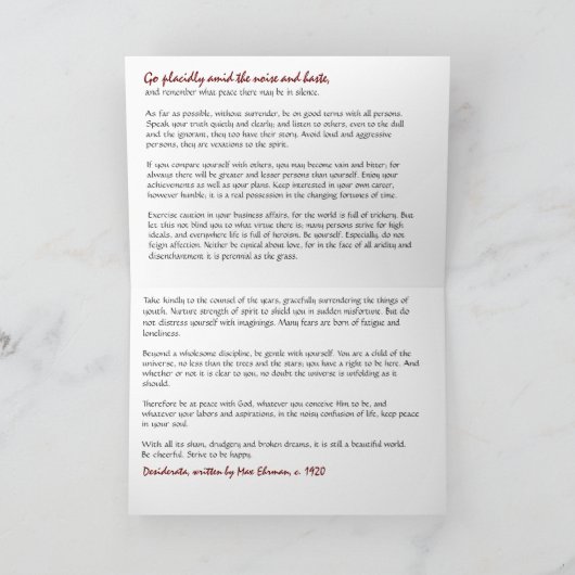 日没の必要なもの カード (内部)