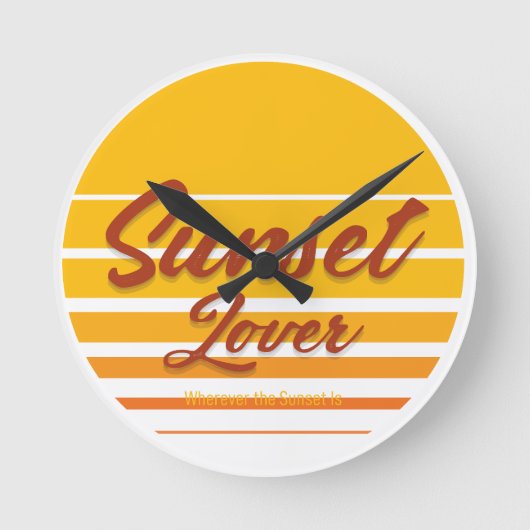 日没の恋人 ラウンド壁時計 (正面)