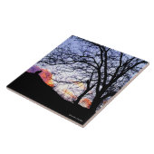 "日没の愛: 猫のの損失"記念のタイル タイル (側面)