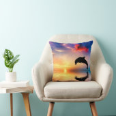 日没の投球のイルカのダイビング クッション (椅子)