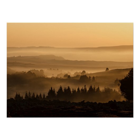 日没の景色 ポスター (正面)