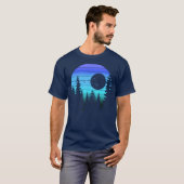 日没の景色(青) Tシャツ (正面フル)