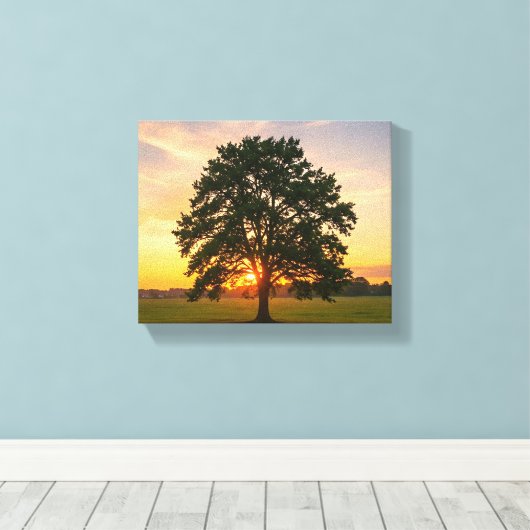 日没の木 キャンバスプリント (インサイチュ (ウッドフロア))