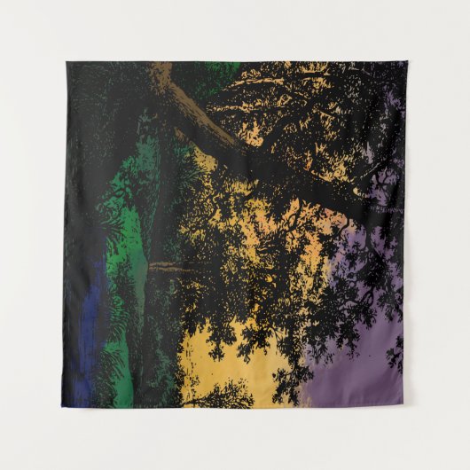 日没の木 タペストリー (正面(横))