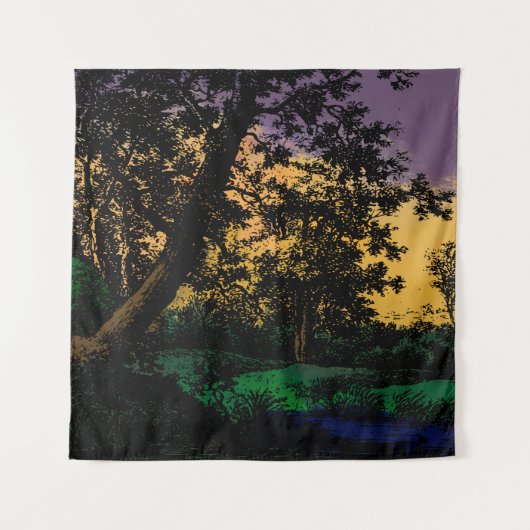 日没の木 タペストリー (正面)