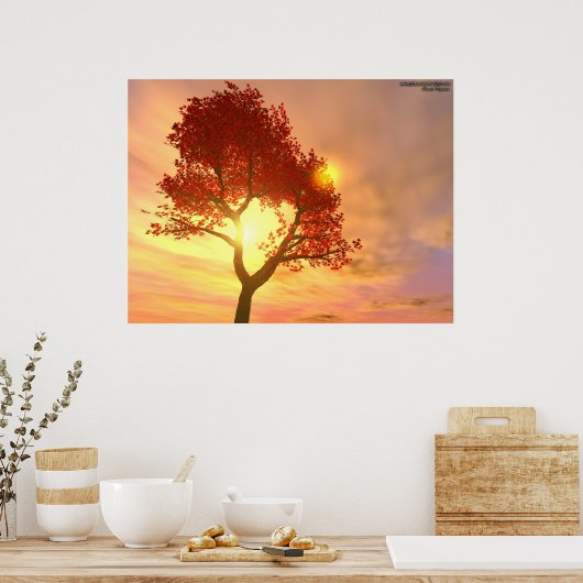日没の木 ポスター (キッチン)