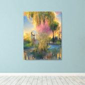 日没の未来の柳の木 キャンバスプリント (インサイチュ (ウッドフロア))