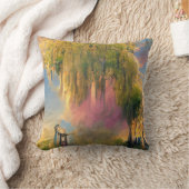 日没の未来の柳の木 クッション (ブランケット)