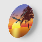 日没の柱時計 ラウンド壁時計 (傾斜)