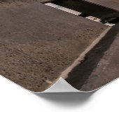 日没の桟橋デッキ ポスター (角)