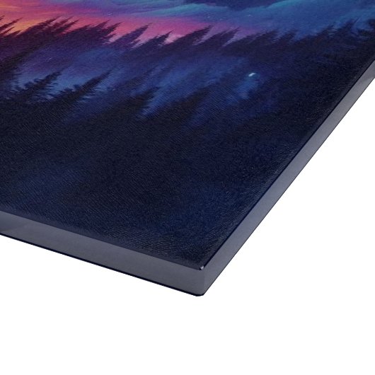 日没の森の中の馬のシルエット|過去記事 カッティングボード (角)