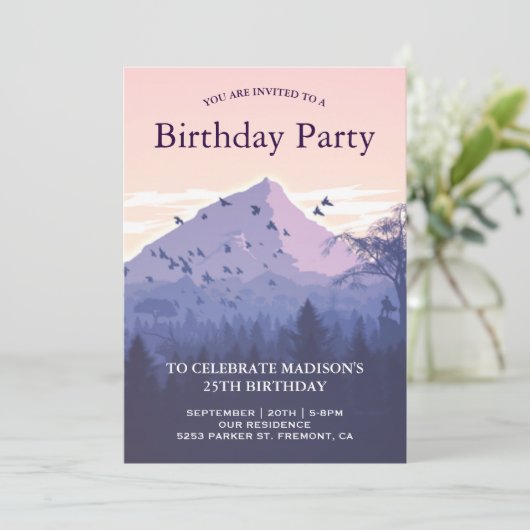 日没の森林山の誕生会 招待状 (スタンド正面)