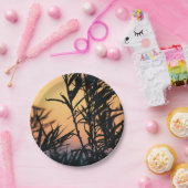 日没の植物 ペーパープレート (パーティー)