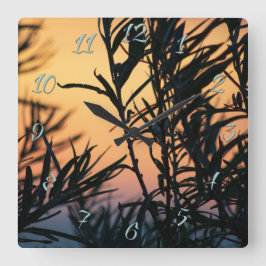 日没の植生 スクエア壁時計