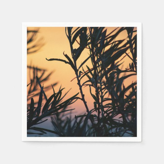 日没の植生 スタンダードカクテルナプキン (正面)