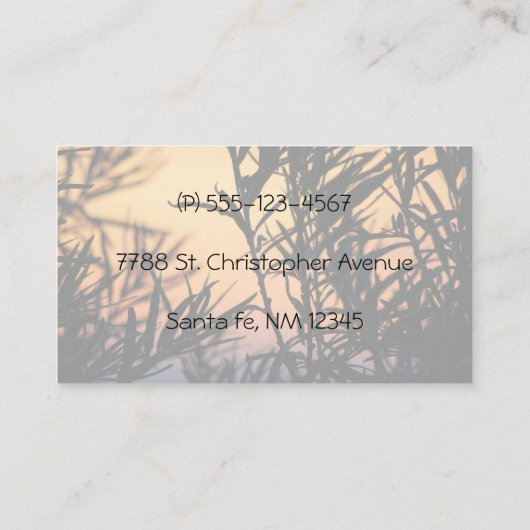 日没の植生 名刺 (裏面)