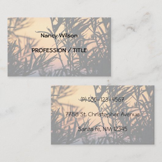 日没の植生 名刺 (正面/裏面)