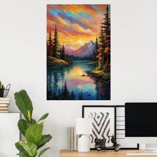 日没の毛布 ポスター (ホームオフィス)