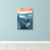 日没の気分と絶望（Edvard Munch著） キャンバスプリント (インサイチュ (ウッドフロア))