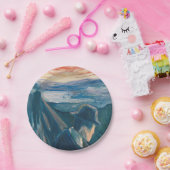 日没の気分と絶望（Edvard Munch著） ペーパープレート (パーティー)