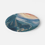 日没の気分と絶望（Edvard Munch著） ペーパープレート (アングル)