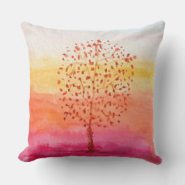 日没の水彩手絵を描形 アウトドアクッション