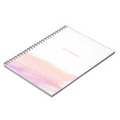 日没の水彩画の洗浄パーソナライズなノート ノートブック (左側)