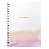 日没の水彩画の洗浄パーソナライズなノート ノートブック (正面)