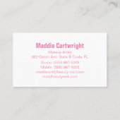 日没の水色のストライプ名刺 名刺 (裏面)