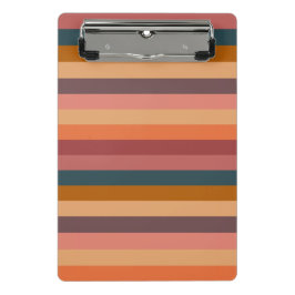 日没の水色のストライプ ミニクリップボード