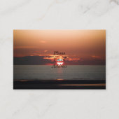 日没の海のデザイン 名刺 (裏面)