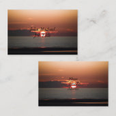 日没の海のデザイン 名刺 (正面/裏面)