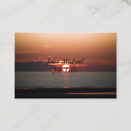 日没の海のデザイン 名刺 (正面)