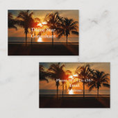 日没の海のデザイン 名刺 (正面/裏面)