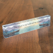 日没の海の主は私の軽いボートの名札です デスクネームプレート (側面)