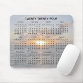 日没の海デザイン2024カレンダー マウスパッド (マウス)