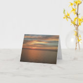 日没の海メモカード カード (黄色い花)