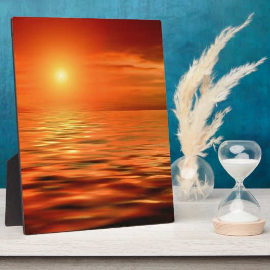 日没の海 フォトプラーク (側面)