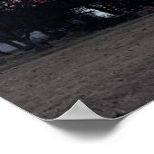 日没の湖の写真ポスター ポスター (角)