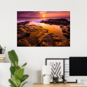 日没の満潮のプール，ハワイ ポスター (ホームオフィス)