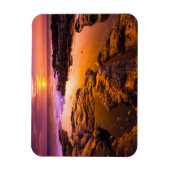 日没の満潮のプール，ハワイ マグネット (縦)