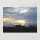 日没の火山 ポストカード (正面)