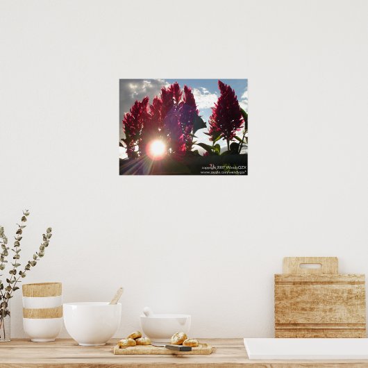 日没の炎の花* ポスター (キッチン)