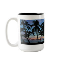 日没の熱帯ビーチ